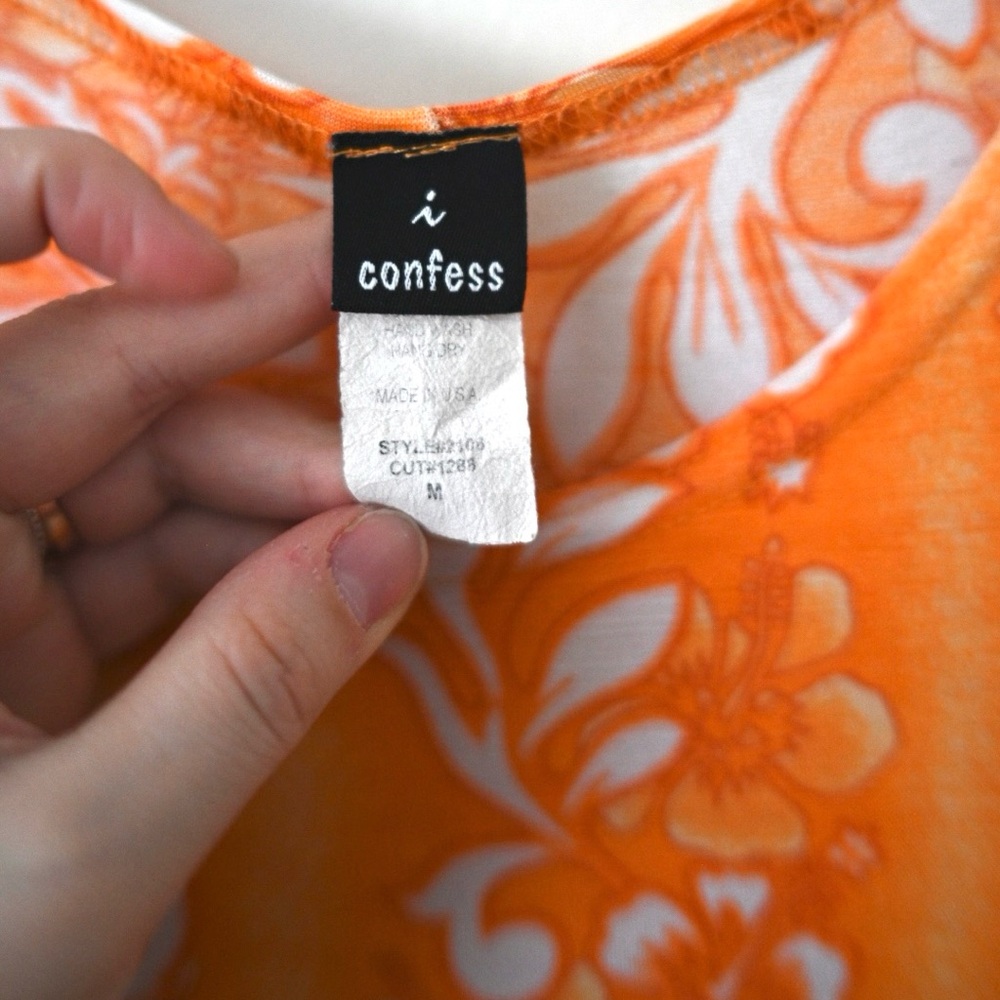 Vintage Y2K Hawaiian i Confess
Orange Floral Sleeveless Maxi Dress
Womens Size M - Picture 2 of 9